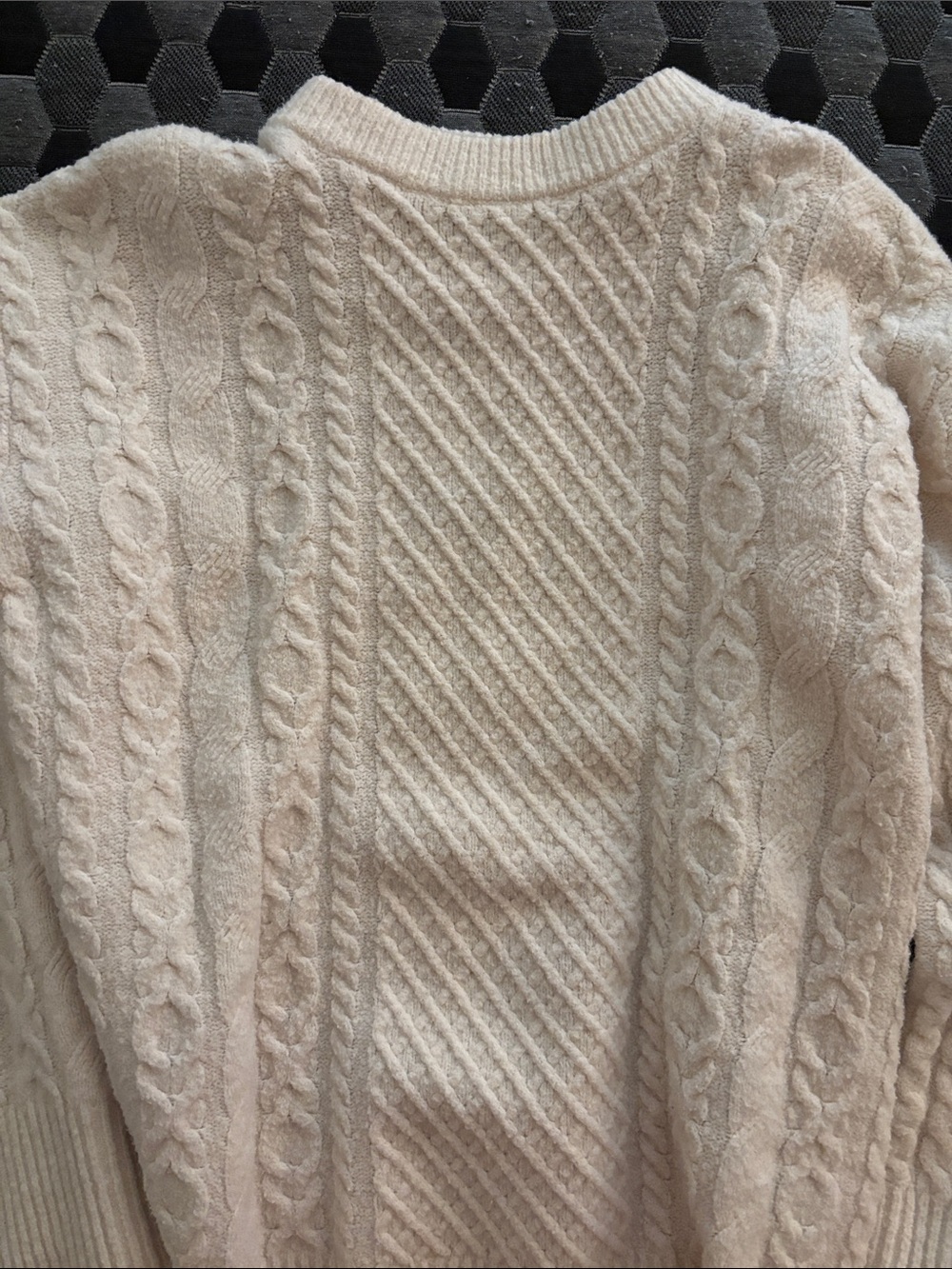 Cream Classic Cable Knit Sweater